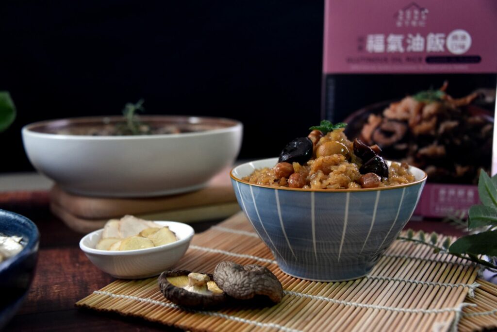 福氣油飯(麻油口味)400g|蔬食料理包 03 1024x684